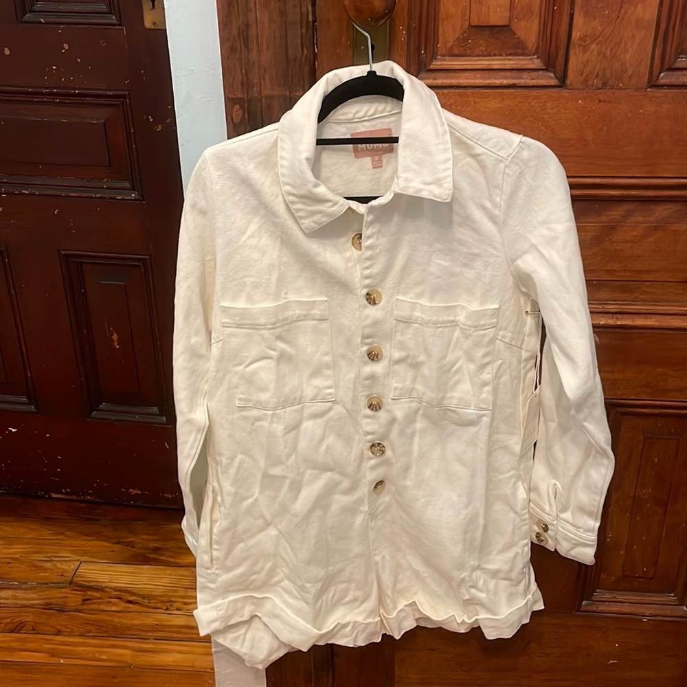 Show Me Your MuMu Cream Button-Up Jumpsuit